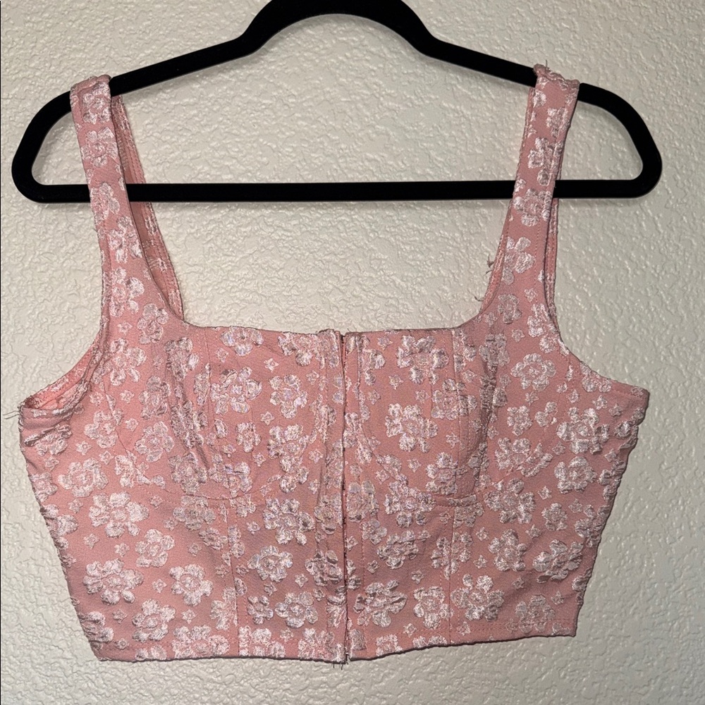 Floral Pink Crop Top